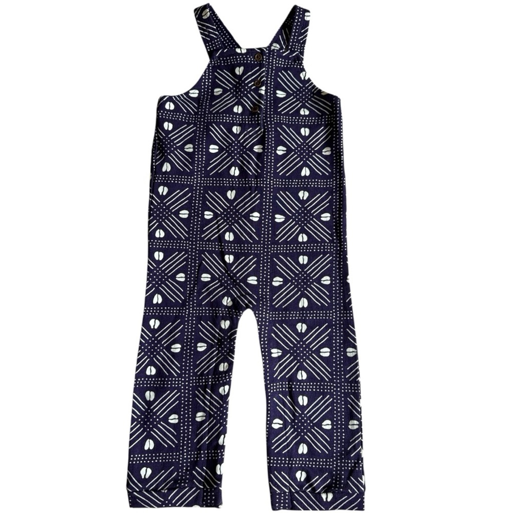 Ade + Ayo Dark Purple and White Kids Overalls girls size 12M